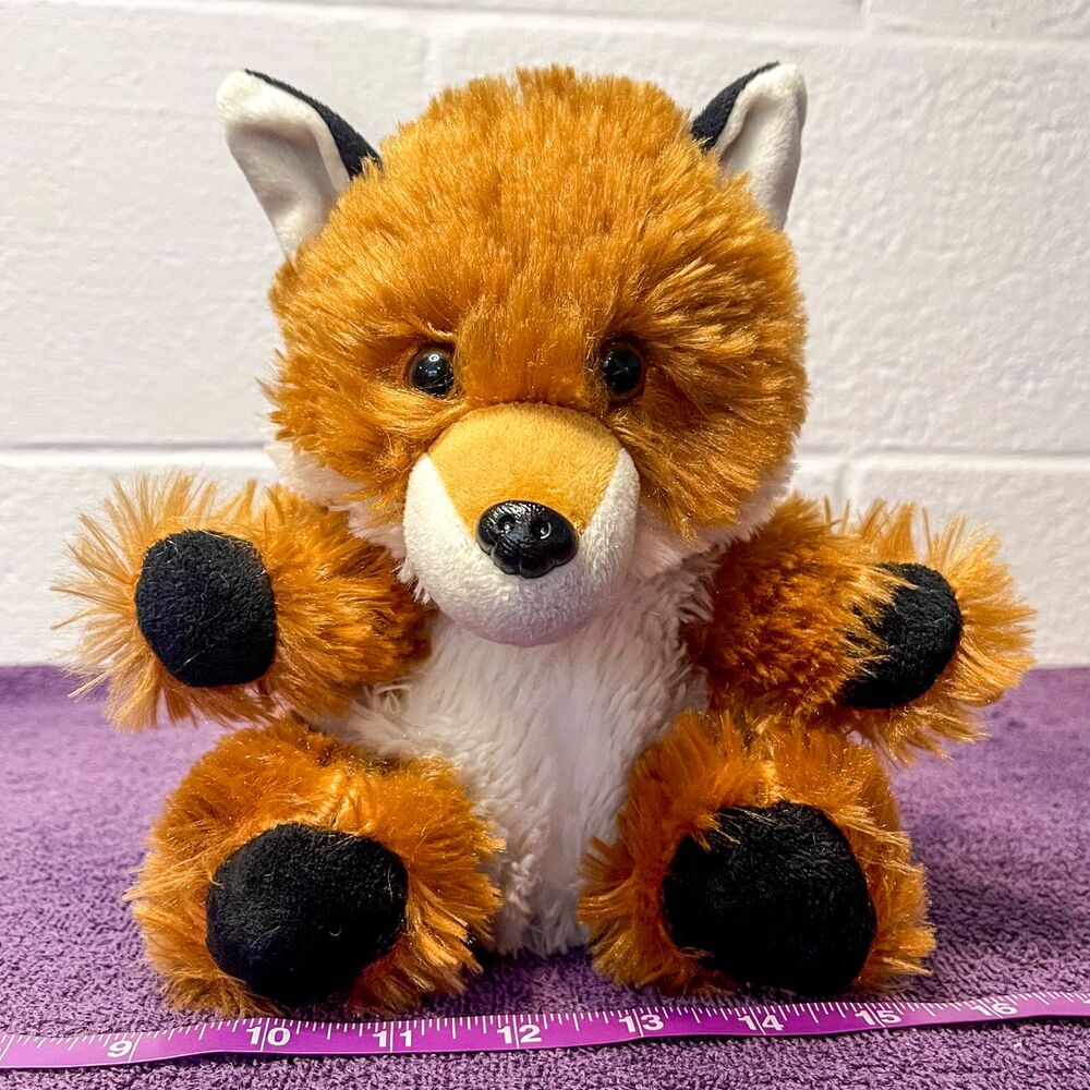 Hi-Way Distributing Fox Plush Orange White Black Stuffed Animal Souvenir ESSA